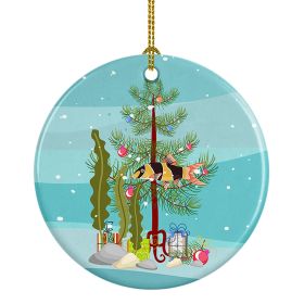 Clown Loach Fish Merry Christmas Ceramic Ornament Christmas Tree Hanging Decorations for Home Christmas Holiday, Party, Gift, 3 in, Multicolor