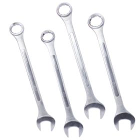 SAE Jumbo Combination Wrench Set Extra Large, 4 Piece ,storage Bag Included ,Black Oxide (Option: Chrome)